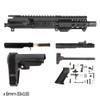 MCS AR-9 9MM 5 INCH AR PISTOL BUILD KIT FREEFLOAT M-LOK HANDGUARD SBA3 PISTOL BRACE 