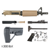AR-15 .300 BLACKOUT FDE 10.5-INCH PISTOL BUILD KIT 1:8 FSB DROP-IN HANDGUARD W/SBA5 BRACE