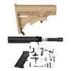 MCS AR-15 FDE PCC CARBINE STOCK KIT WITH 6-POSITION BUFFER TUBE, 8 OZ. BUFFER, RECOIL SPRING, END PLATE, CASTLE NUT & COMPLETE LOWER PARTS KIT
