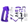 MCS AR-15 Enhanced Lower Parts Kit With Upgrades & Skeletonized Aluminum Pistol Grip - Anodized Royal Purple Gen 2
