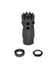 MCS Steel Competition Grade Muzzle Brake Recoil Compensator for AR-15 .223, 1/2"x28 thread, Gunmetal Black 