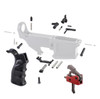 MCS AR-15 Lower Parts Kit w/ Drop-In Trigger Hybrid Grip Polymer Trigger Guard 