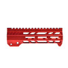 MCS Red M-LOK Free Float Handguard for 223/5.56 Uppers, 7" 