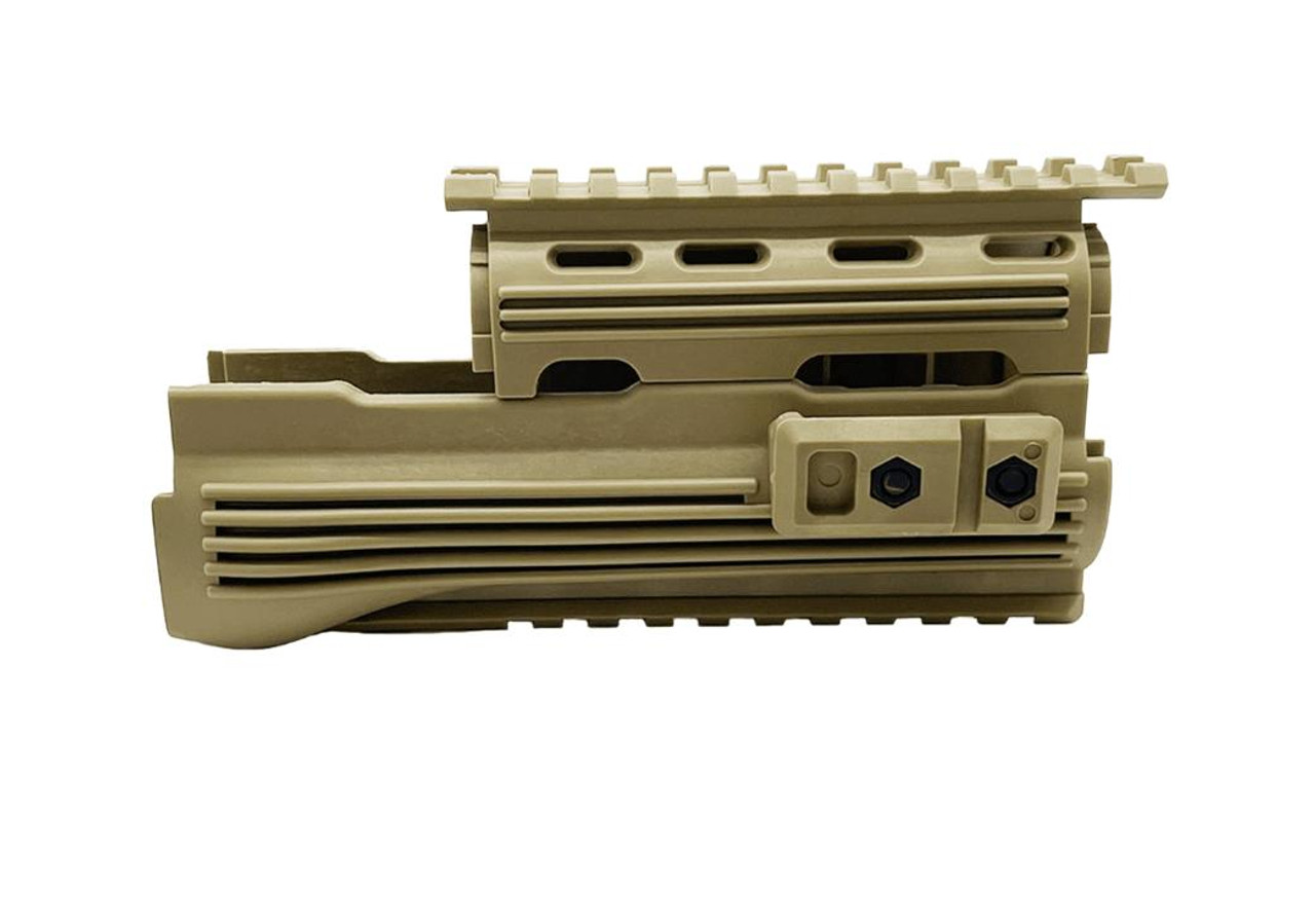 MCS AK 47 / AK 74 Lightweight 2pc Quad Rail Handguard Forend Replacement 