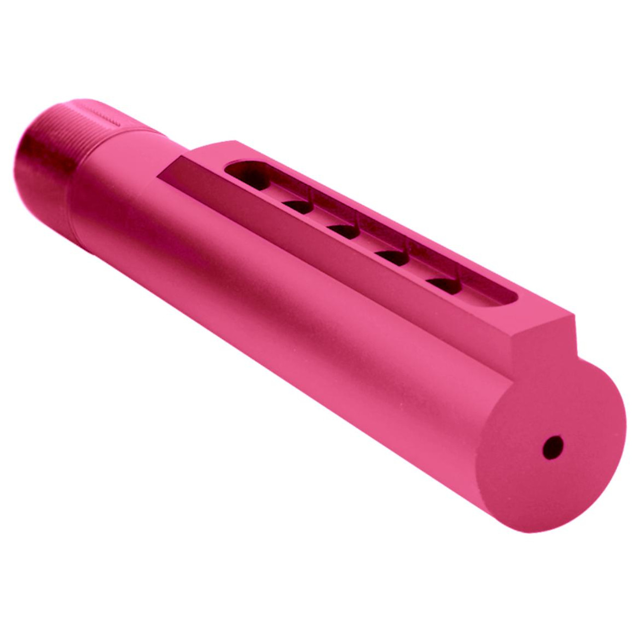 MCS AR15 Stock Buffer Tube Mil-Spec 6 Positions Cerakote Pink 