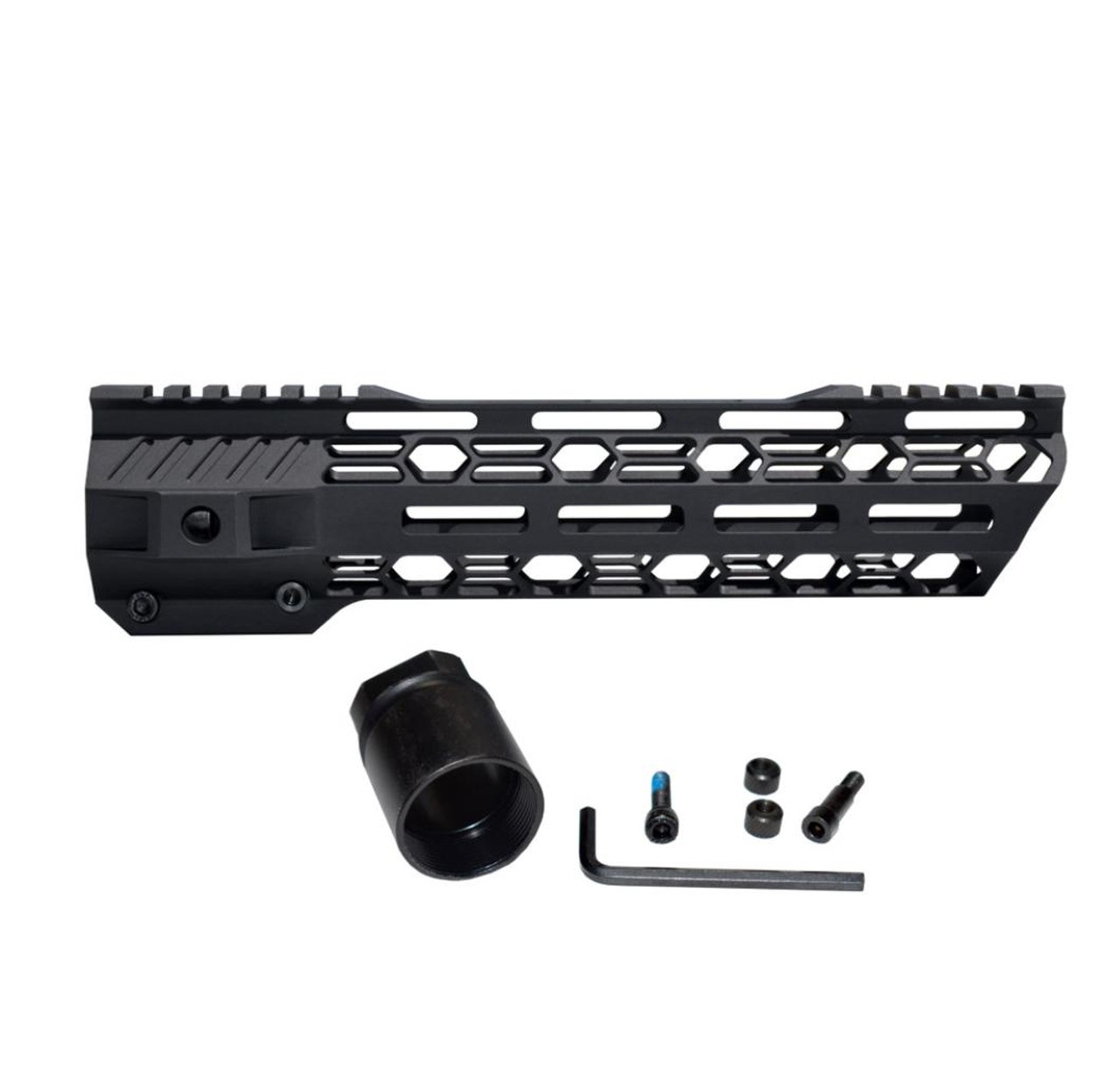 MCS 10" Super Light Free Float M-LOK Handguard with Partial Top Rail, LR 308 DMPS High Profile Made in the USA 