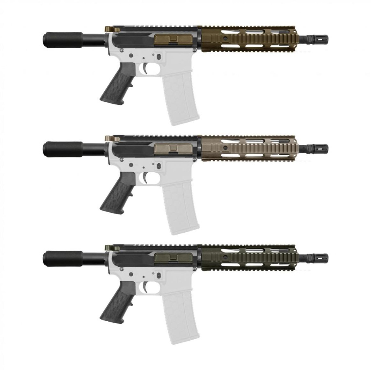 MCS AR-15 5.56 NATO 10" PISTOL KIT WITH 10" HANDGUARD (CERAKOTE COLOR OPTION-BBR.FDE.ODG) 