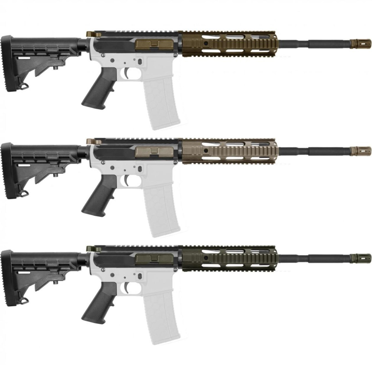 MCS AR-15 5.56 NATO 16" RIFLE KIT WITH 10" HANDGUARD (CERAKOTE COLOR OPTION-BBR.FDE.ODG) 