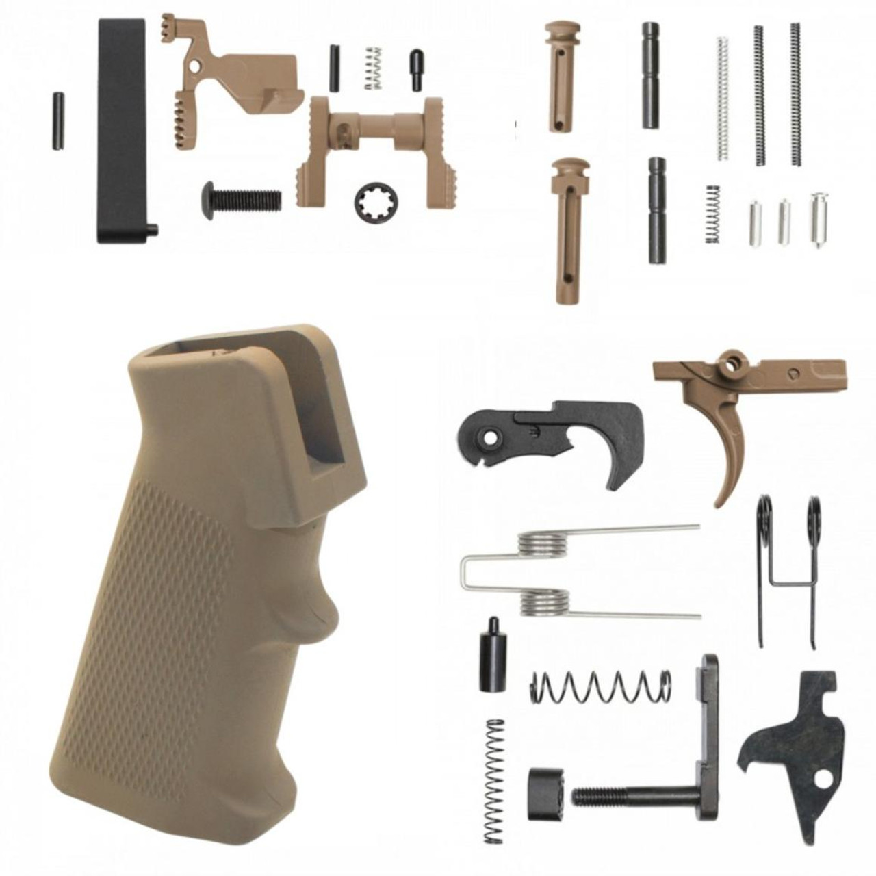 MCS AR-15 Lower Parts Kit w/ Cerakote FDE 