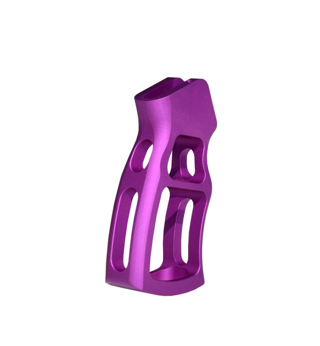 Skeletonized Ergonomic Rear Pistol Style Grip, Purple