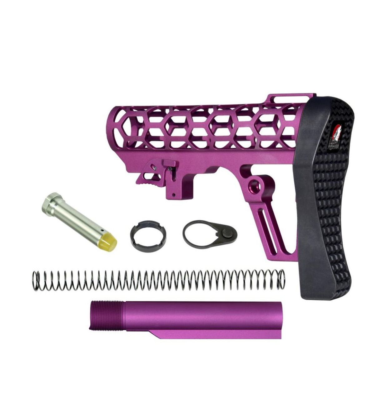 MCS Skeletonized Mil-Spec Stock Assembly Kit - Purple 