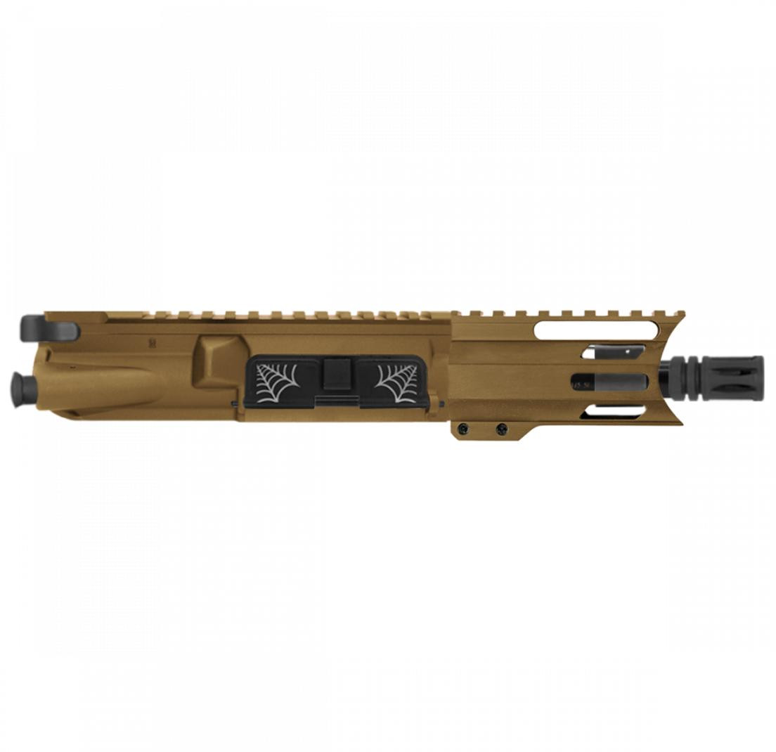 AR-15 5.56 NATO SPIDER 5'' PISTOL UPPER WITH 4'' HANDGUARD - BURNT