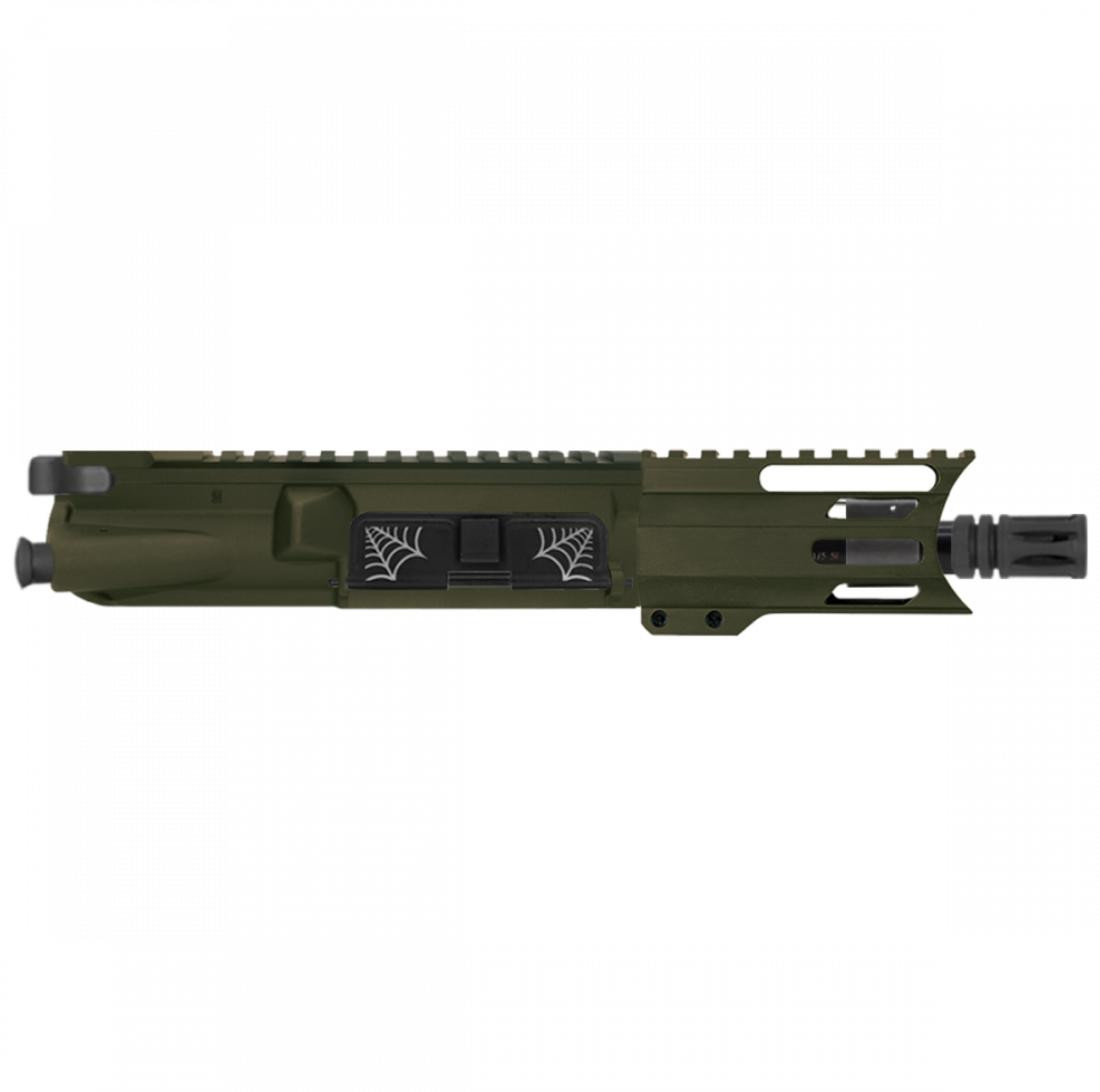 AR-15 5.56 NATO SPIDER 5'' PISTOL UPPER WITH 4'' HANDGUARD - OD GREEN
