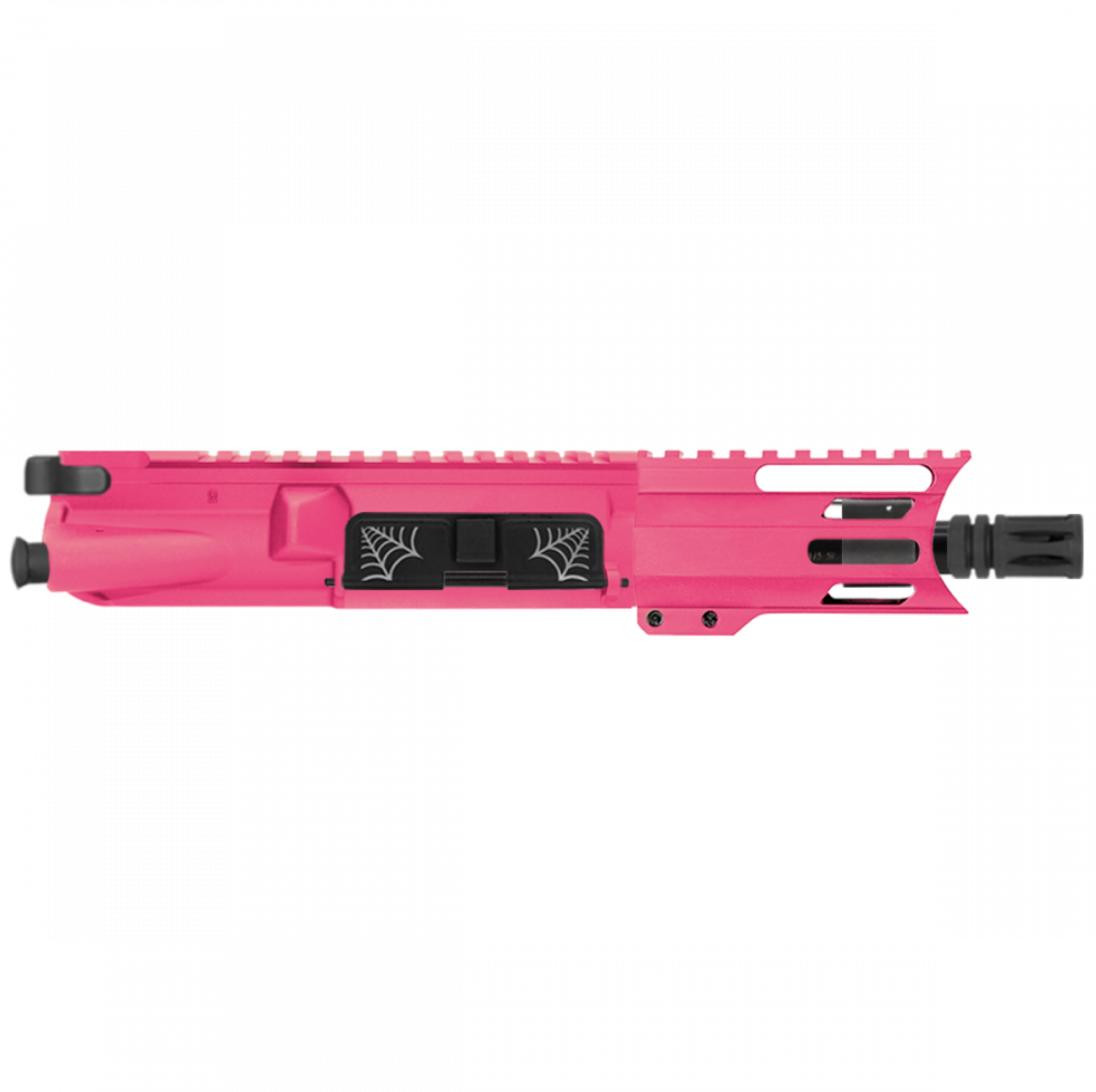 AR-15 5.56 NATO SPIDER 5'' PISTOL UPPER WITH 4'' HANDGUARD - PINK