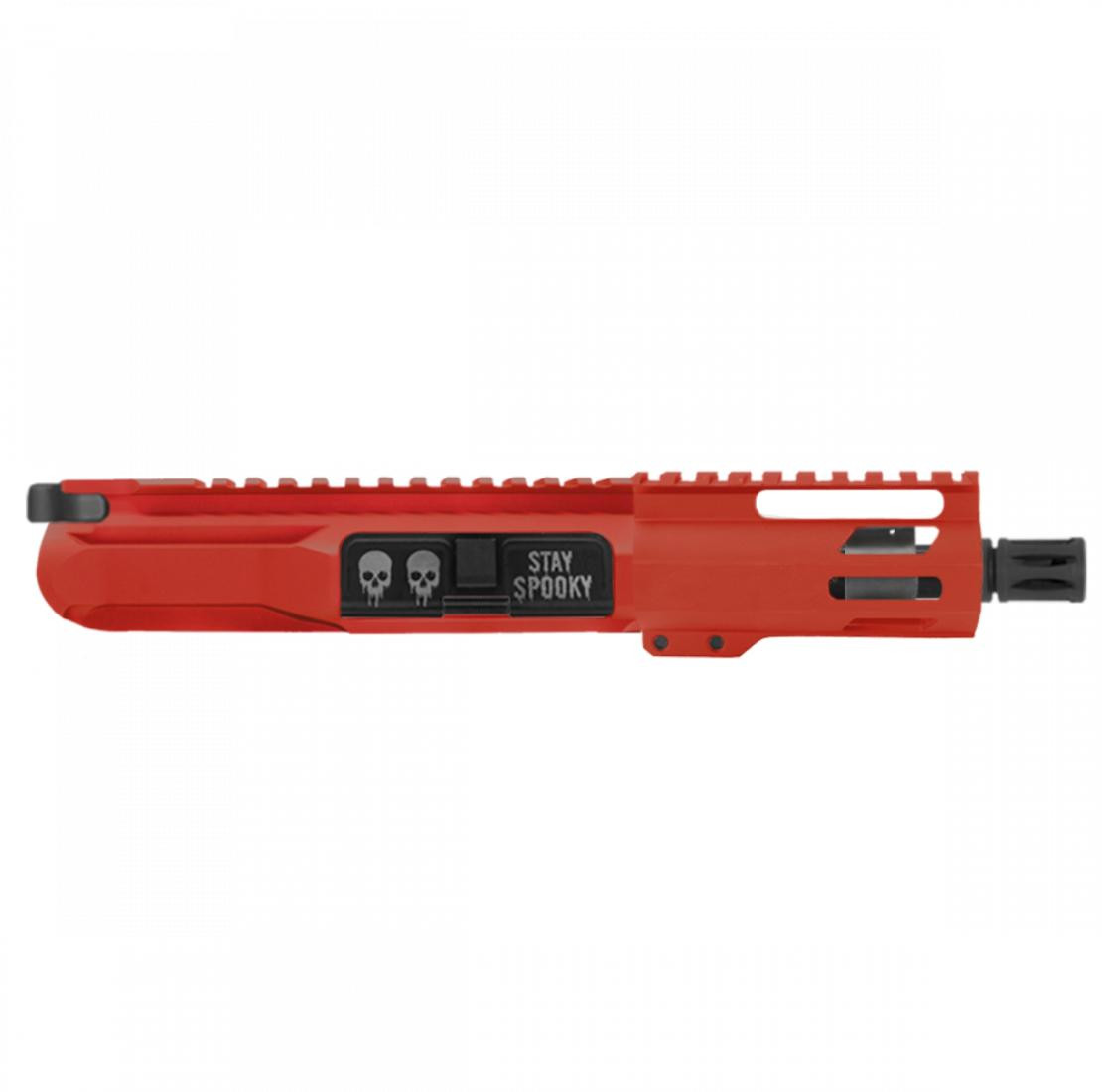 AR-15 5.56 NATO SPOOKY 5'' PISTOL UPPER WITH 4'' HANDGUARD RED