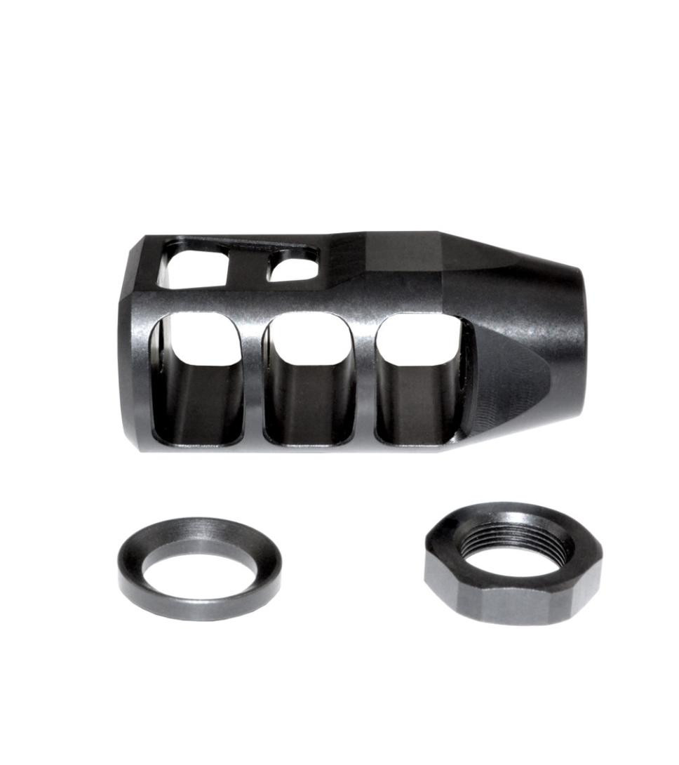 11/16”x24 Shark Muzzle Brake for .450 Bushmaster Black