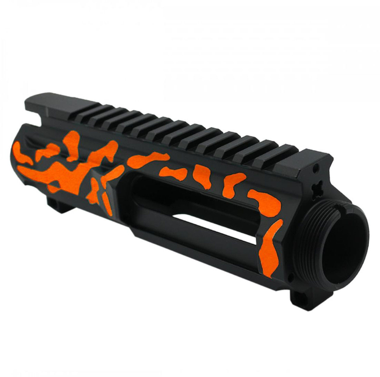 MCS CERAKOTE CAMO AR-15/47/9/300 Billet Upper Receiver Black and Hunter Orange - Made in USA 