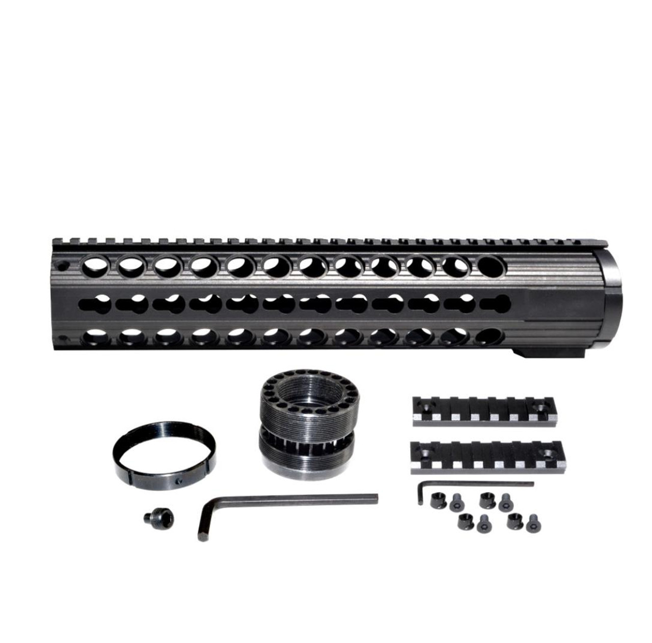 MCS 12.375" Free Float Keymod Handguard for 308 Low Profile Large 1.935" ID 