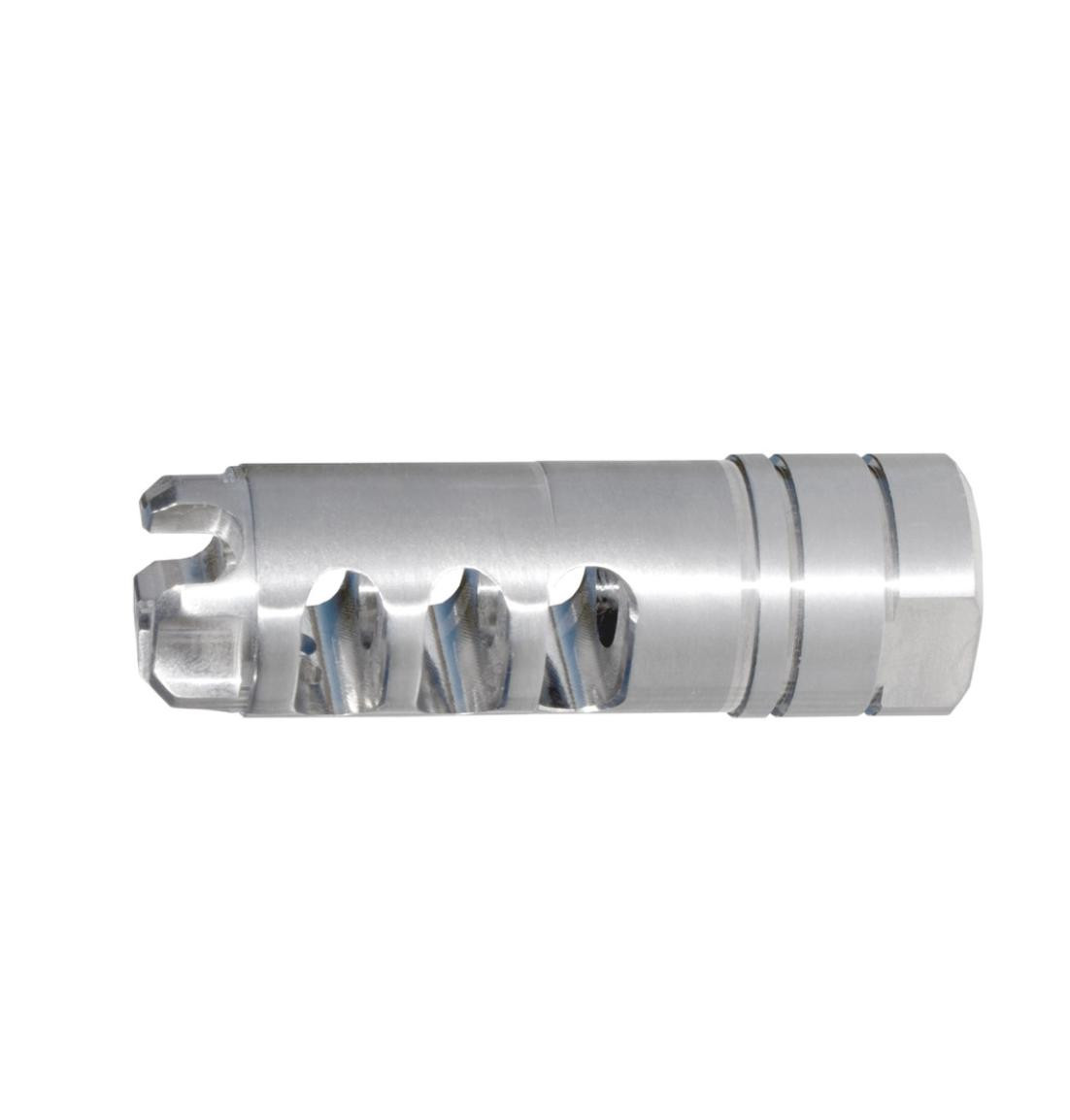 .308 / .300 Blackout Muzzle Brake – 5/8x24 Thread With 13/16x16 Tube (Steel, Black)
