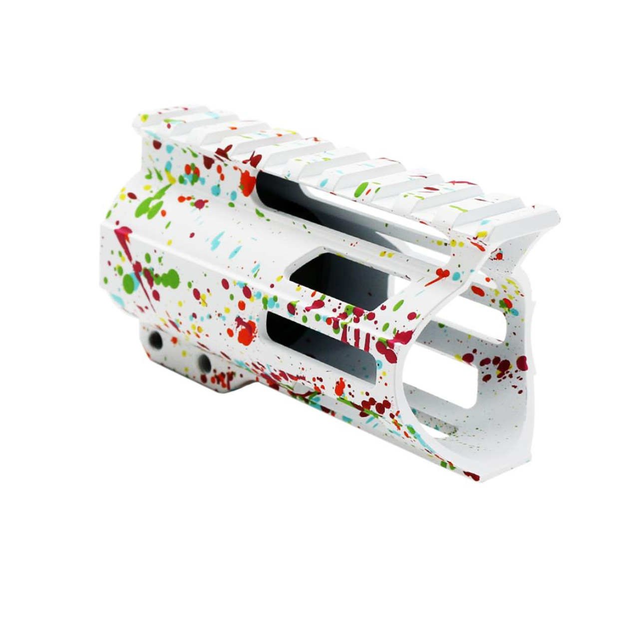 MCS Cerakote Splatter AR-15 4" C Cut M-Lok Super Slim Free Float Handguard W/ M-Lok Rail Sections 