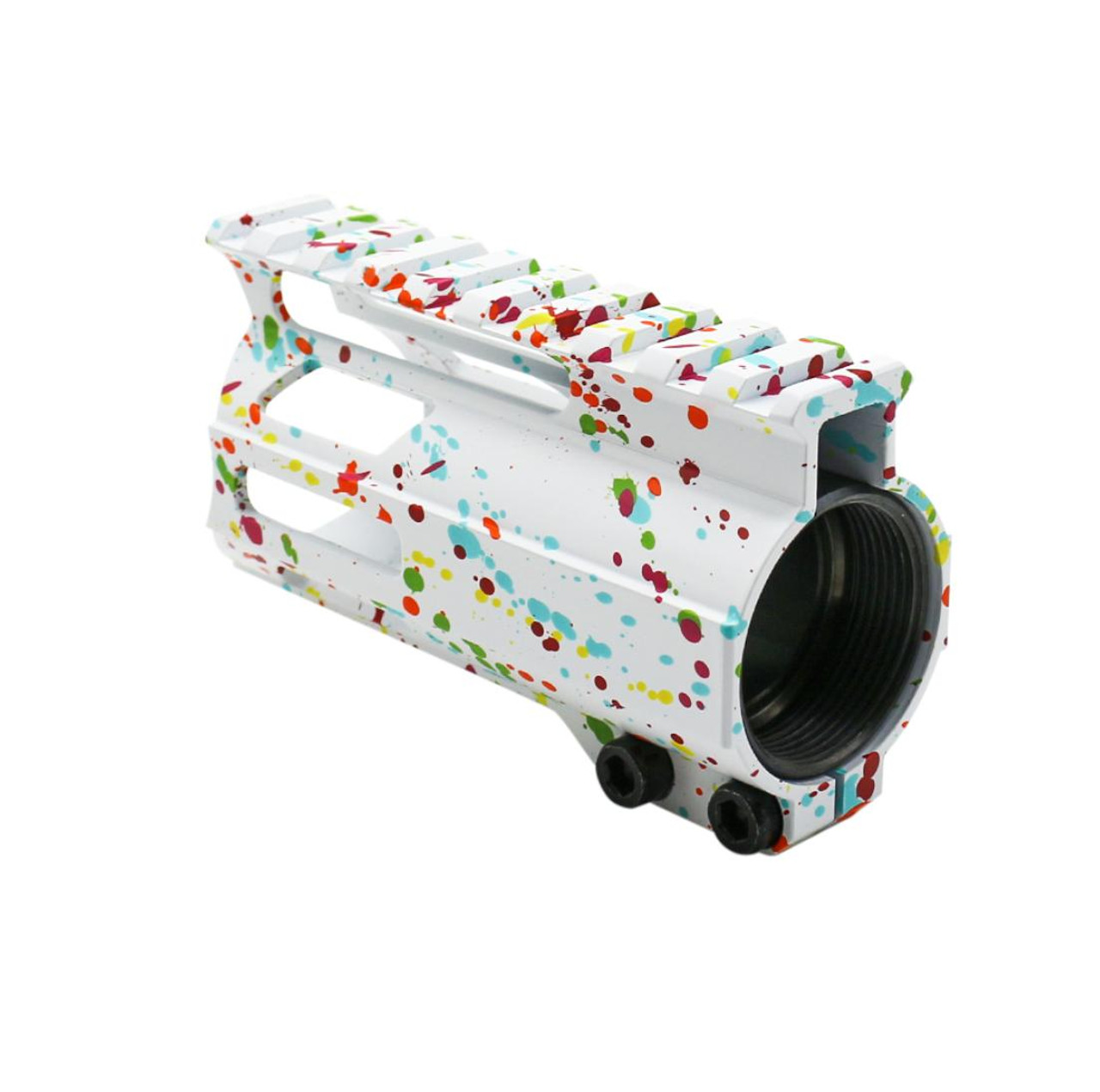 MCS Cerakote Splatter AR-15 4" C Cut M-Lok Super Slim Free Float Handguard W/ M-Lok Rail Sections 