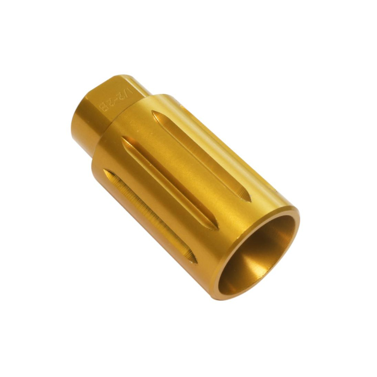 MCS AR-15/.223/5.56 Flash Can Muzzle Brake  - Anodized Gold 