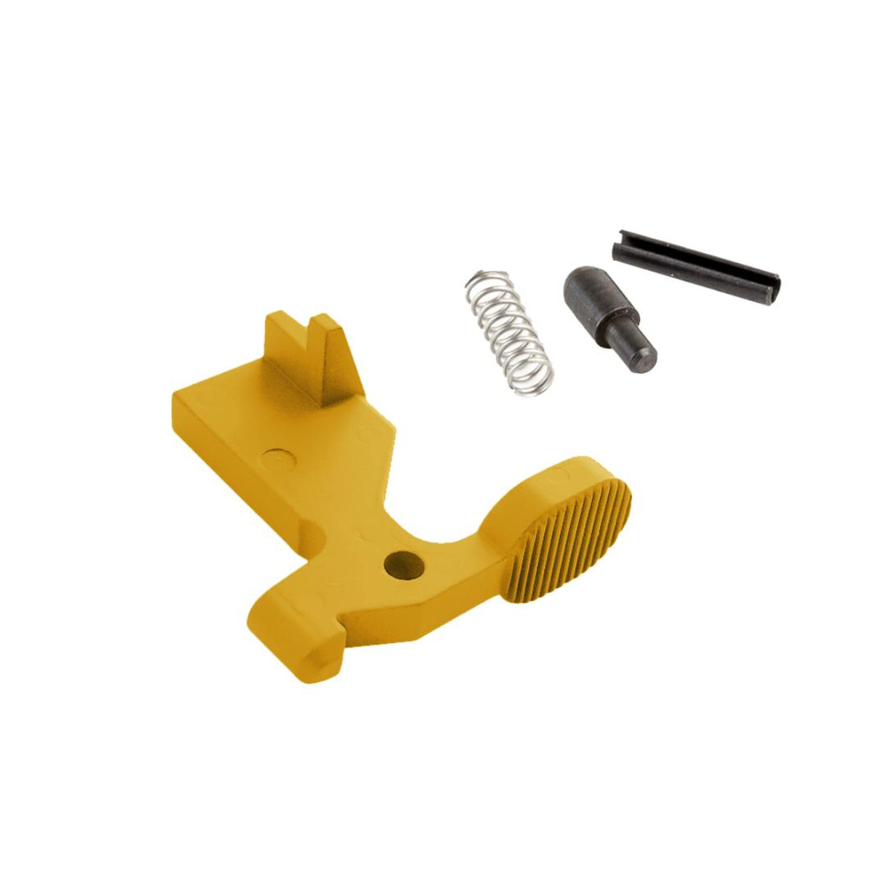 MCS AR-15 Bolt Catch Assembly Kit with Plunger, Spring & Roll Pin - Cerakote Gold 