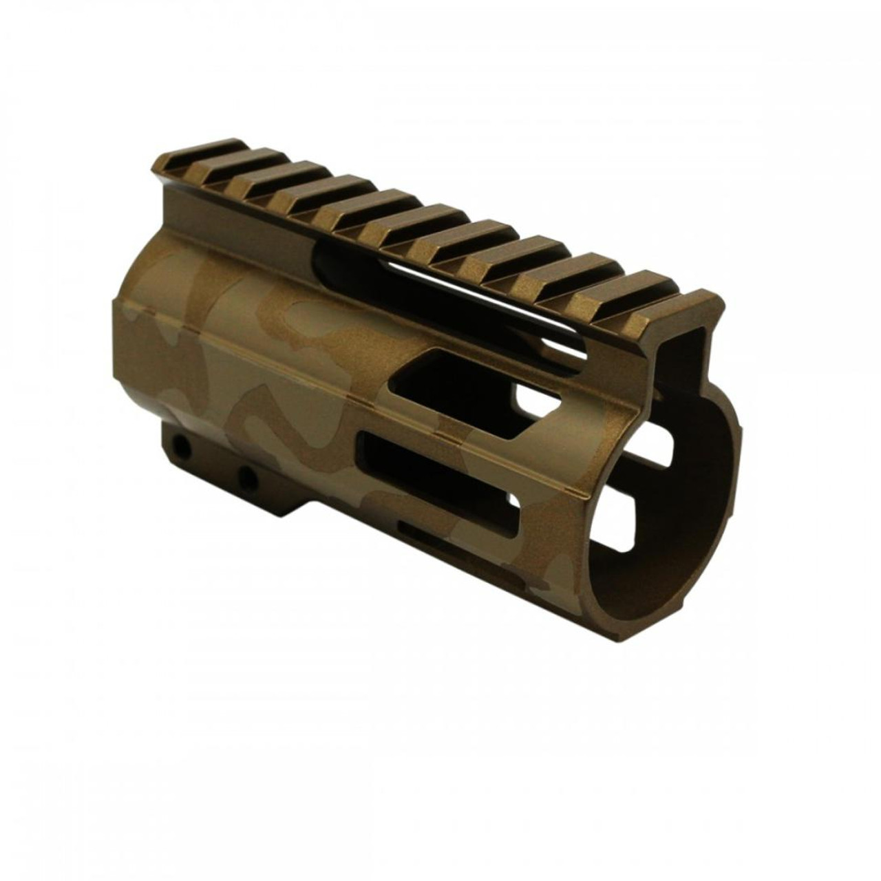 MCS AR-15 5.56 NATO 5'' CAMO PISTOL UPPER - BILLET UPPER WITH 4'' COMBAT M-LOK HANDGUARD C CUT - CERAKOTE CAMO V2 