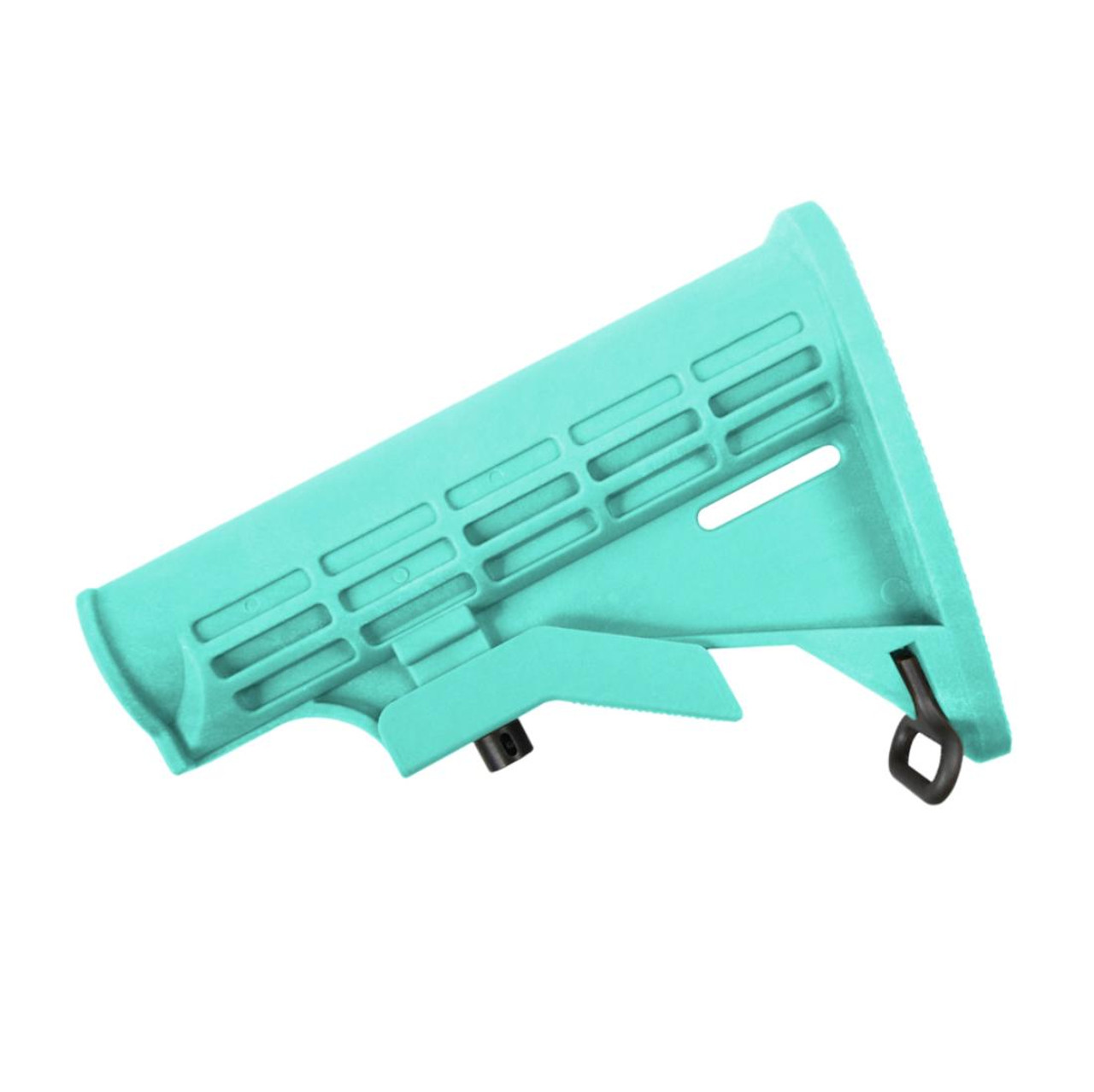 MCS AR-15 .223/5.56 Collapsible Carbine Stock - Cerakote Robins Egg W/ 6-Position Buffer Tube Kit - Mil-Spec 