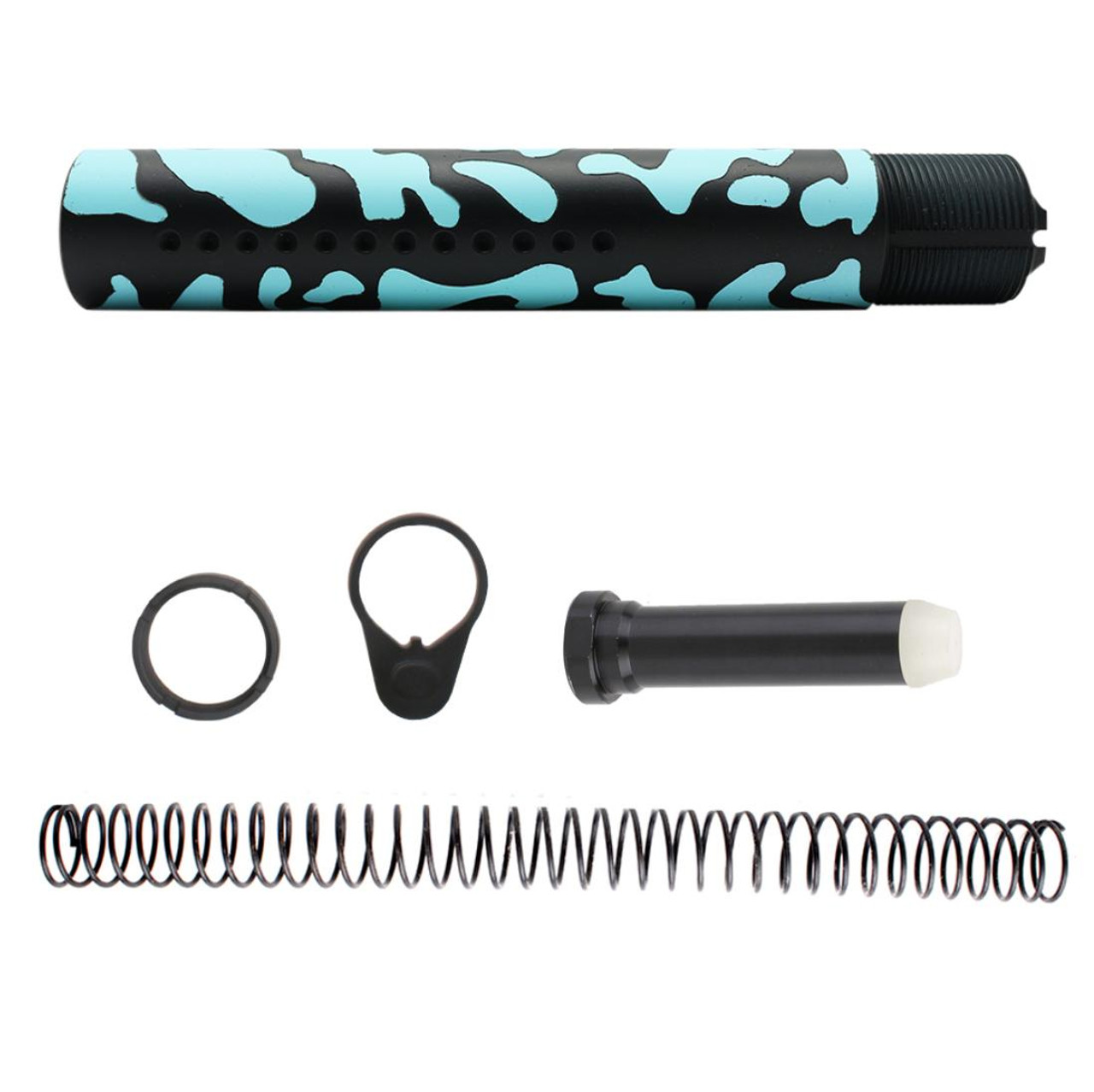 MCS AR-15 .223/5.56 Complete Pistol Buffer Tube Kit - Cerakote Camo Robins Egg 