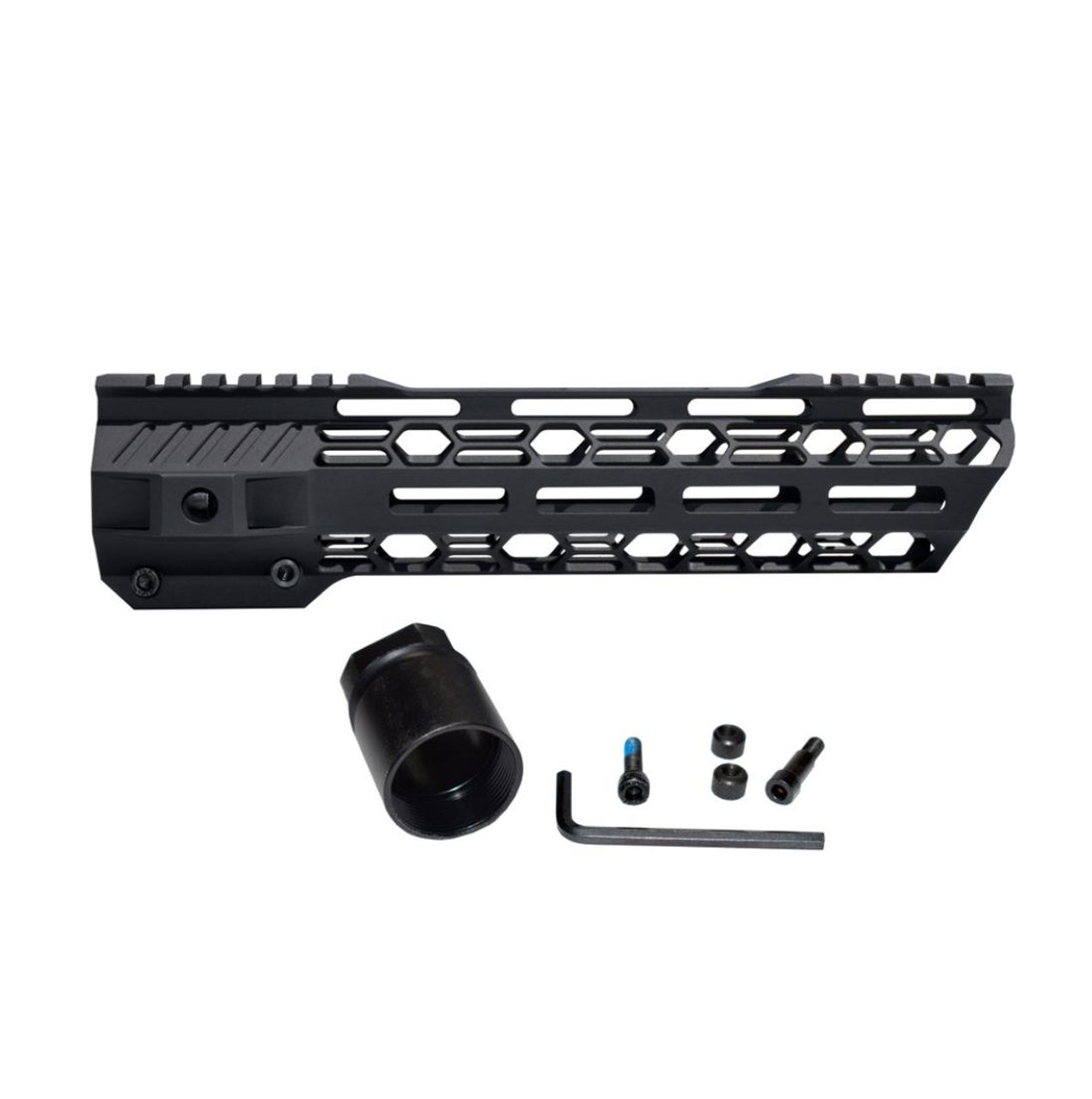 MCS 10" Super Light Free Float M-LOK Handguard with Partial Top Rail LR 308 DMPS High Profile 