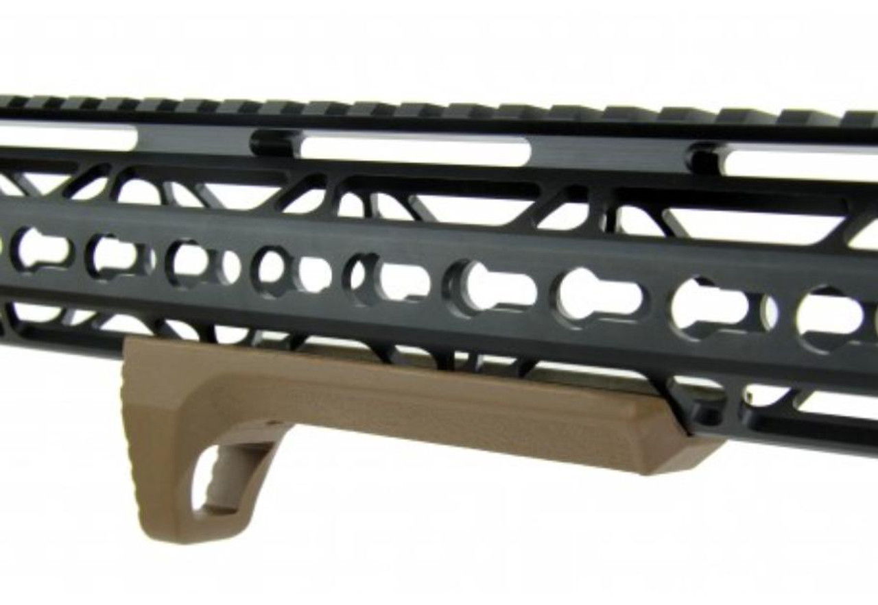 MCS KEYMOD CURVED FORE GRIP HAND STOP - FDE 