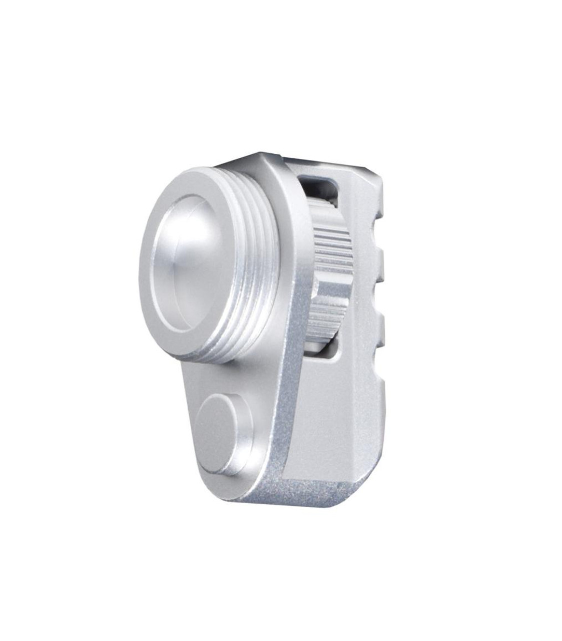 MCS Aluminum Bufferless Stock Adapter Picatinny Rail End Cap and QR Hole - Silver 