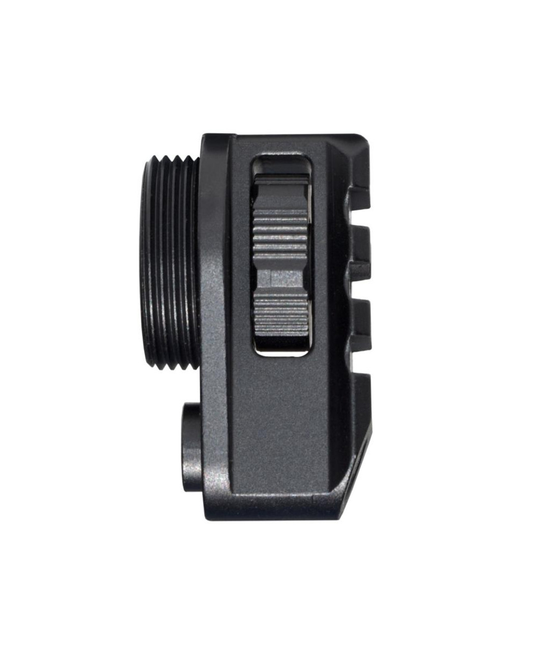 MCS Aluminum Bufferless Stock Adapter Picatinny Rail End Cap and QR Hole - Black 