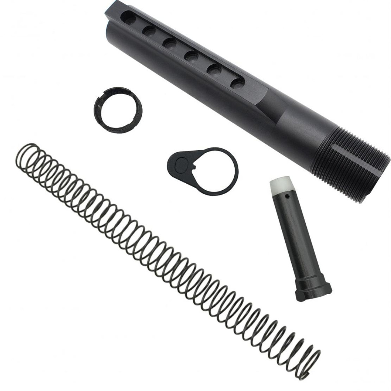 MCS AR-15 SOPMOD Stock Mil-Spec 6-Position Collapsible Buffer Tube Kit - Cerakote Robins Egg 
