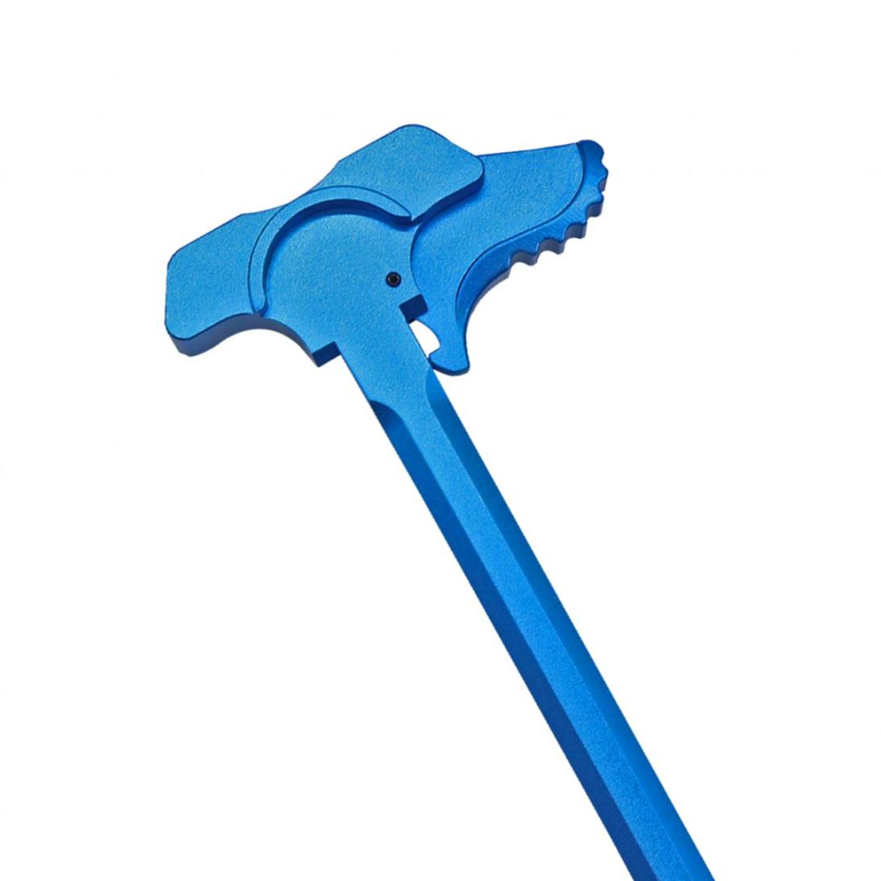 MCS AR-15 Tactical "BAT" Style Charging Handle w/ Oversized Latch Non-Slip - Blue 