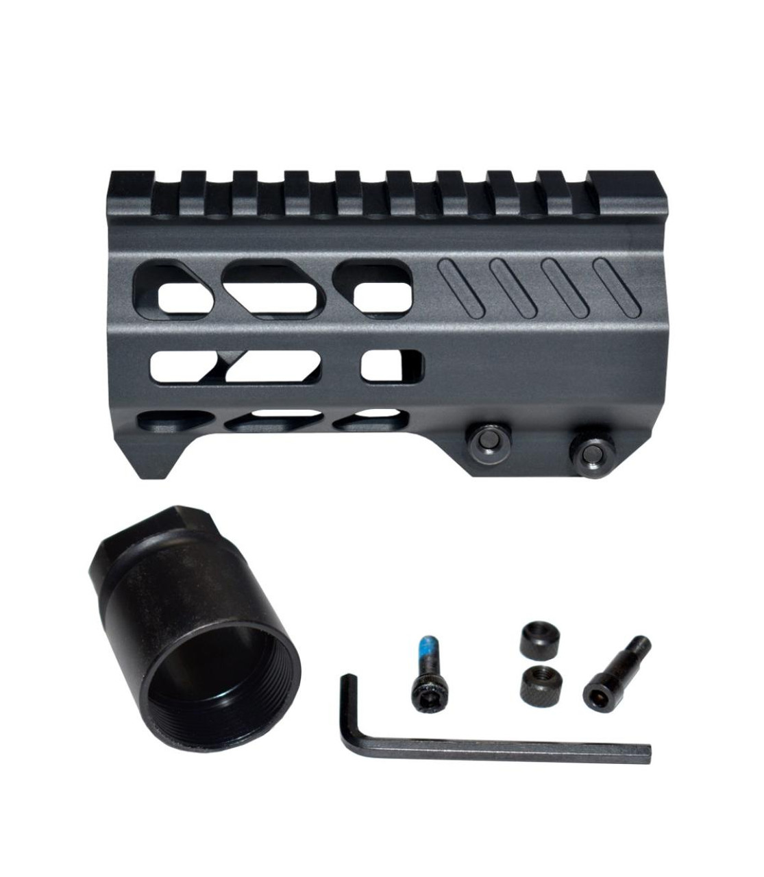 MCS 4.2" M-LOK Free Float Handguard with Integrated Hand Stop for 223/5.56 Uppers 