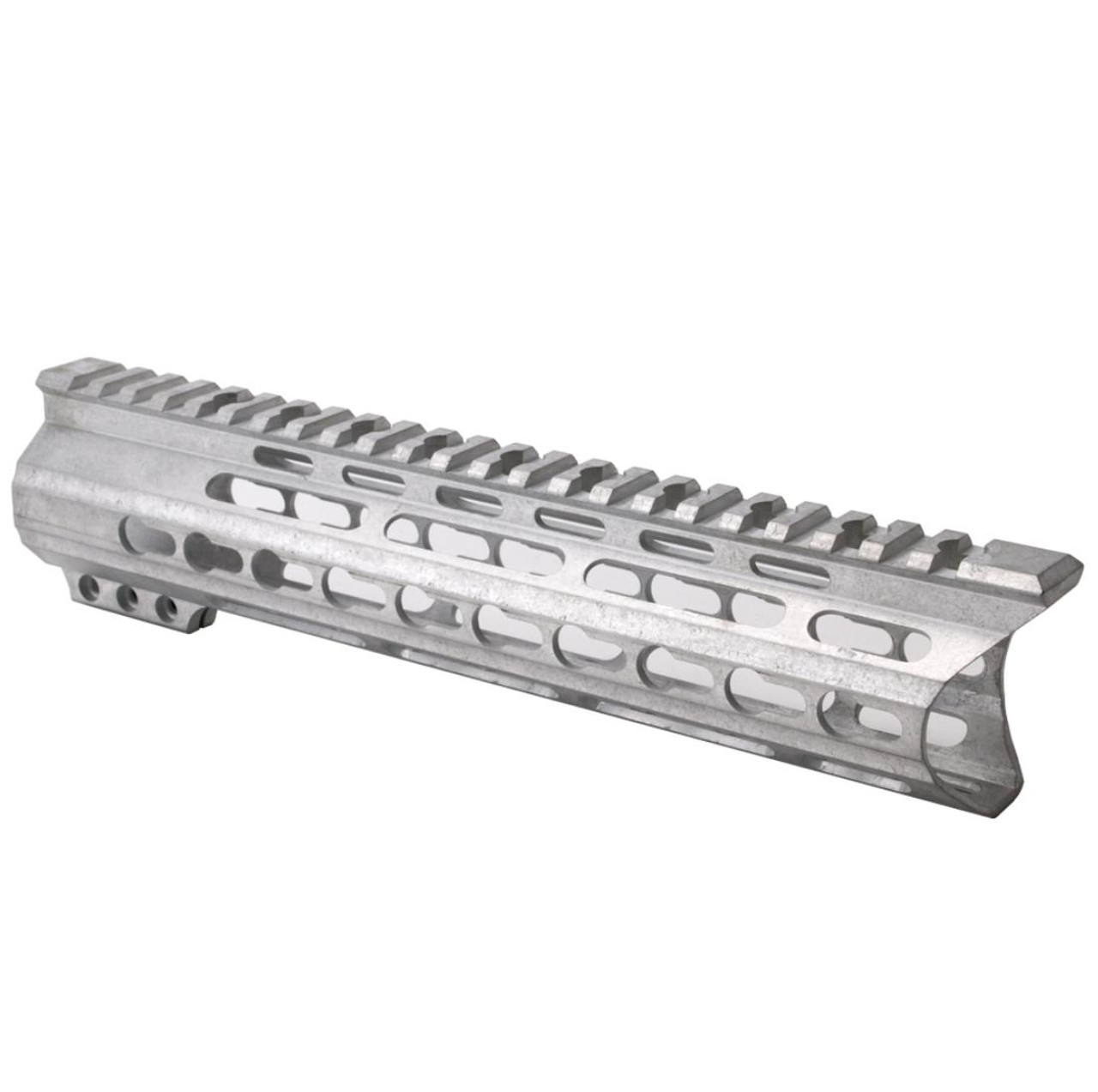 MCS AR-15 10" Super Slim Light Keymod Free Float Handguard "C" Cut - RAW - MADE IN USA 