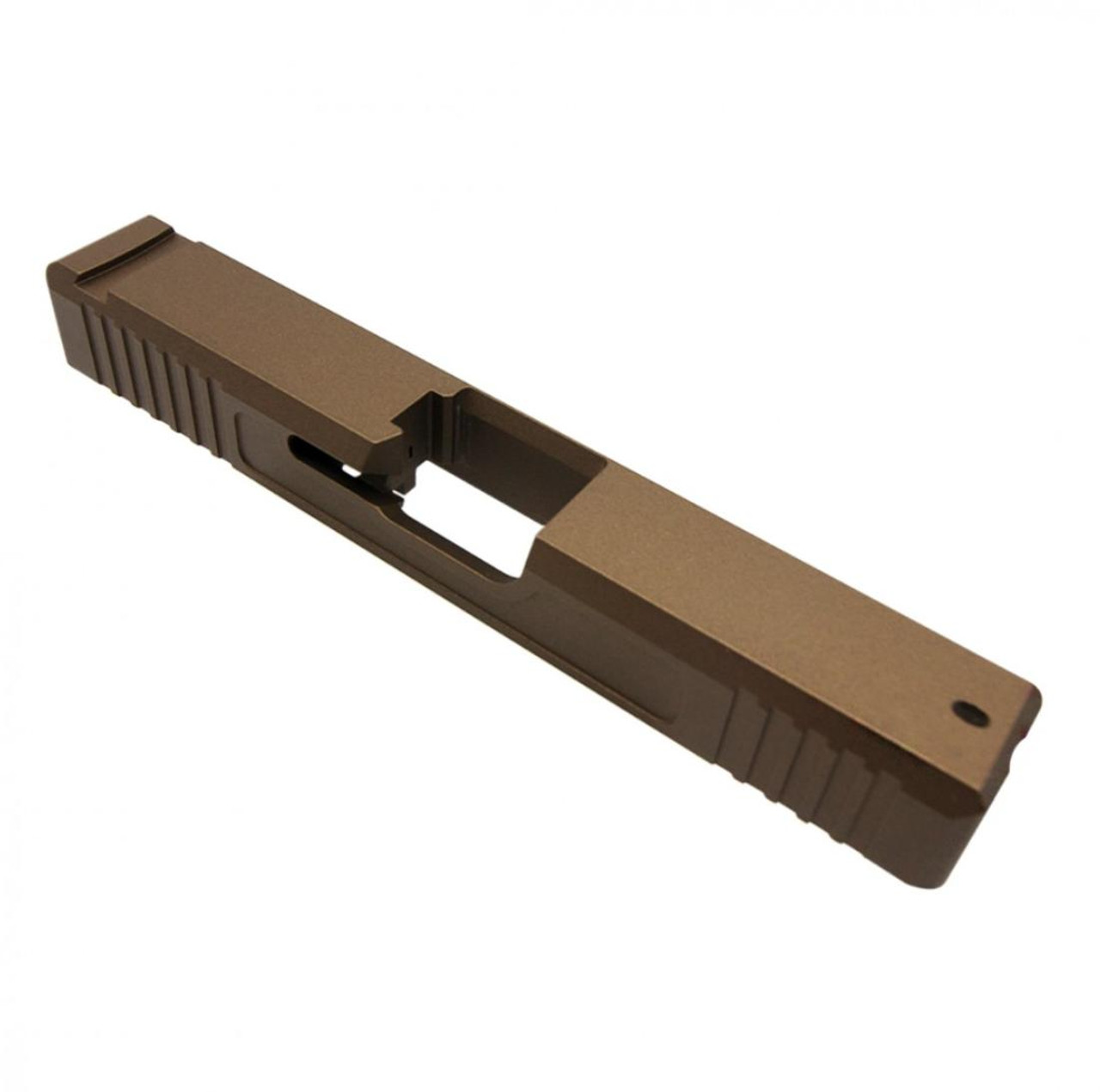 MCS GLOCK 19 CUSTOM STRIPPED SLIDE MADE IN USA - CERAKOTE BURNT BRONZE 