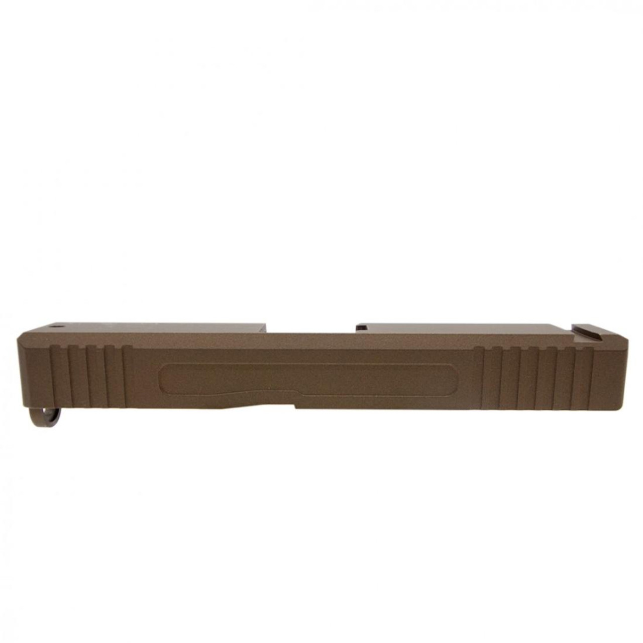 MCS GLOCK 19 CUSTOM STRIPPED SLIDE MADE IN USA - CERAKOTE BURNT BRONZE 