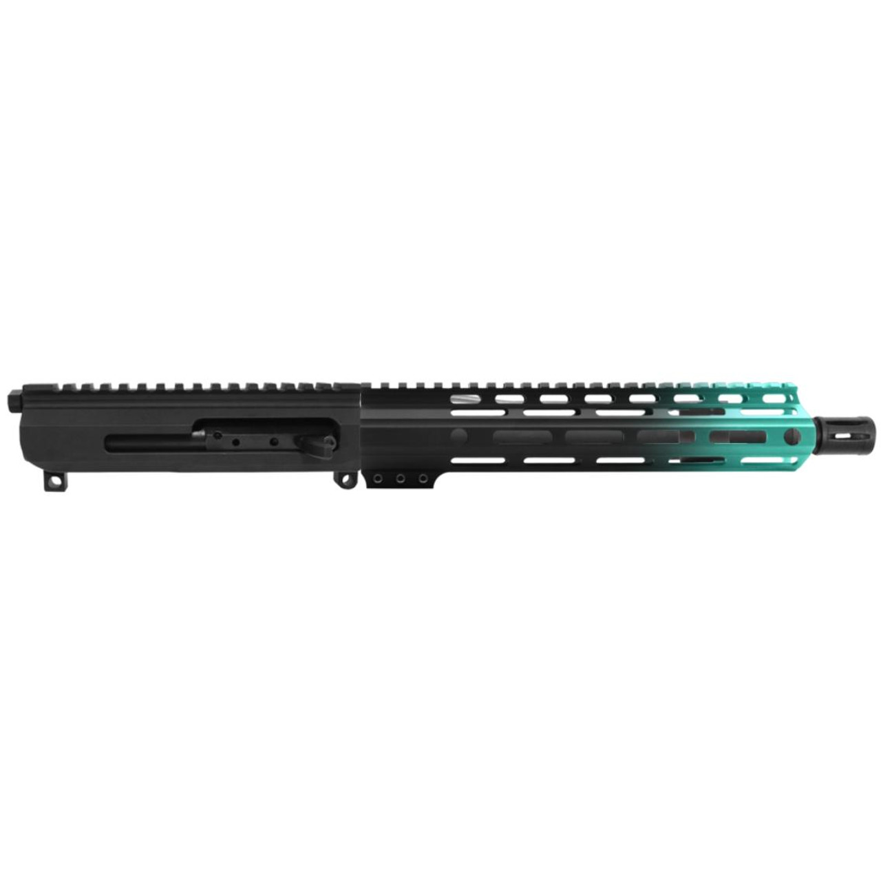 MCS AR-15 5.56 NATO 10.5'' SIDE-CHARGING UPPER WITH 10'' HANDGUARD - CERAKOTE GRADIENT ROBINS EGG 