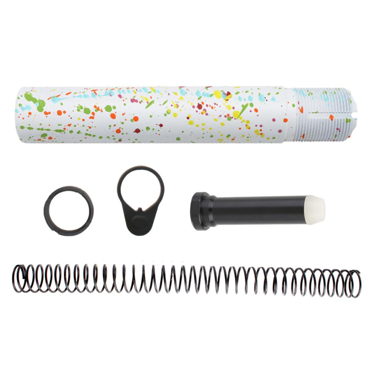 MCS AR-15 5.56 NATO 5'' PISTOL KIT - FORGED UPPER WITH 4'' HANDGUARD - CERAKOTE SPLATTER - LEMON ZEST 