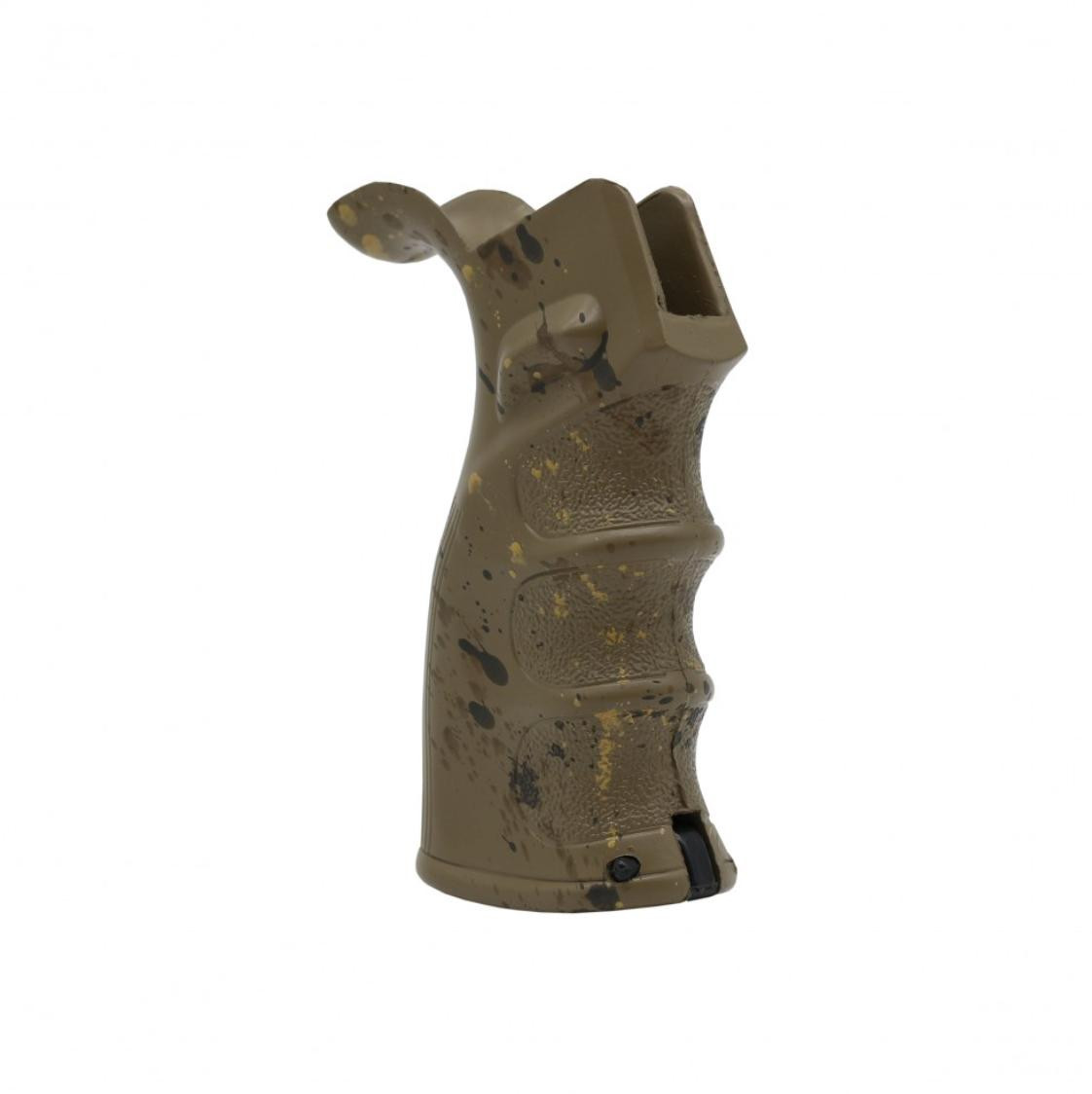 AR Polymer Pistol Grip - Base Flat Dark Earth - Pattern - Burnt