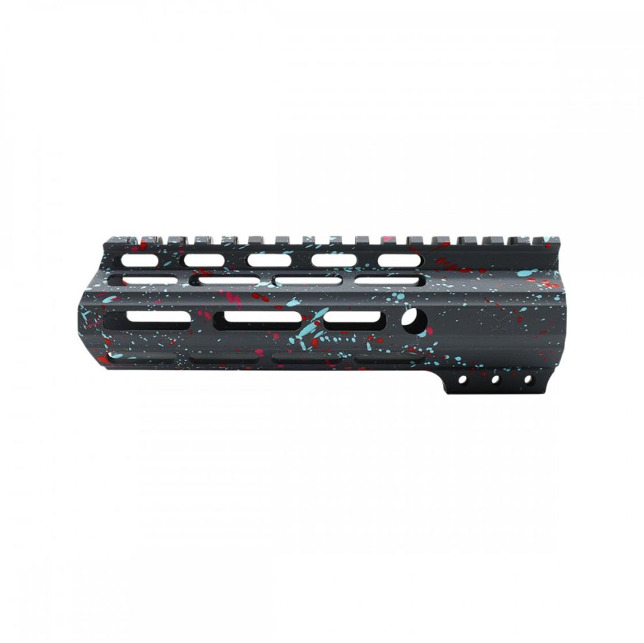 MCS AR-15 MLOK 7" Free Float Handguard with "D" Cut - Base Sniper Gray - Pattern - Red - Pink - Robins Egg - Cerakote Splatter 