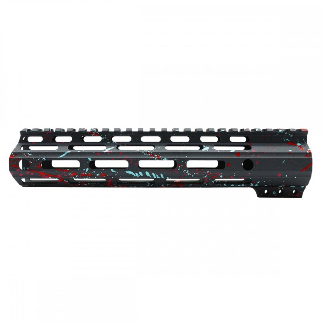 MCS AR-15 MLOK 10" Free Float Handguard with "D" Cut - Base Sniper Gray - Pattern - Red - Pink - Robins Egg - Cerakote Splatter 