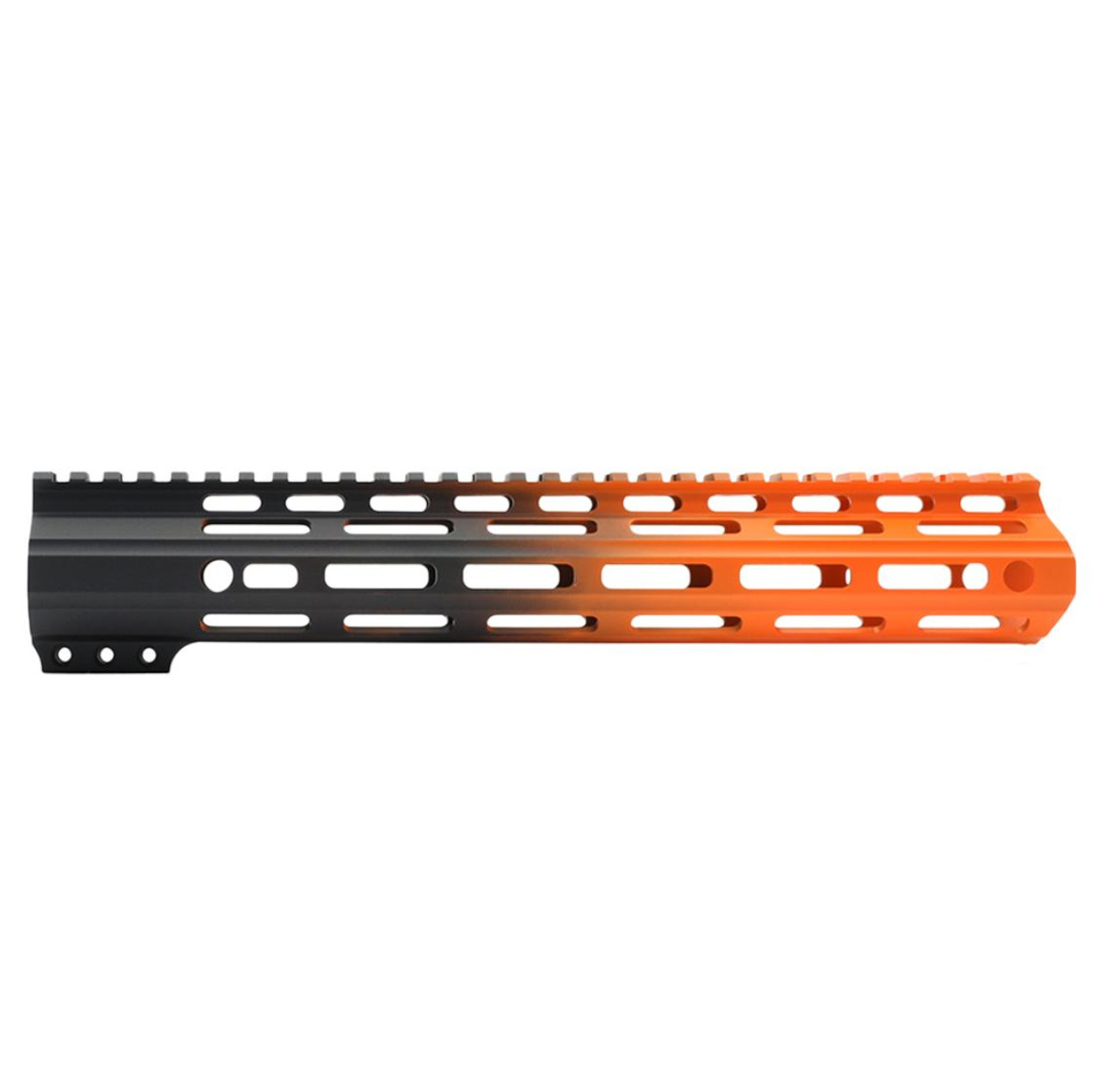 MCS AR-15 12" ANGLE CUT CLAMP ON M-LOK HANDGUARD - CERAKOTE GRADIENT - BASE BLACK - ORANGE 