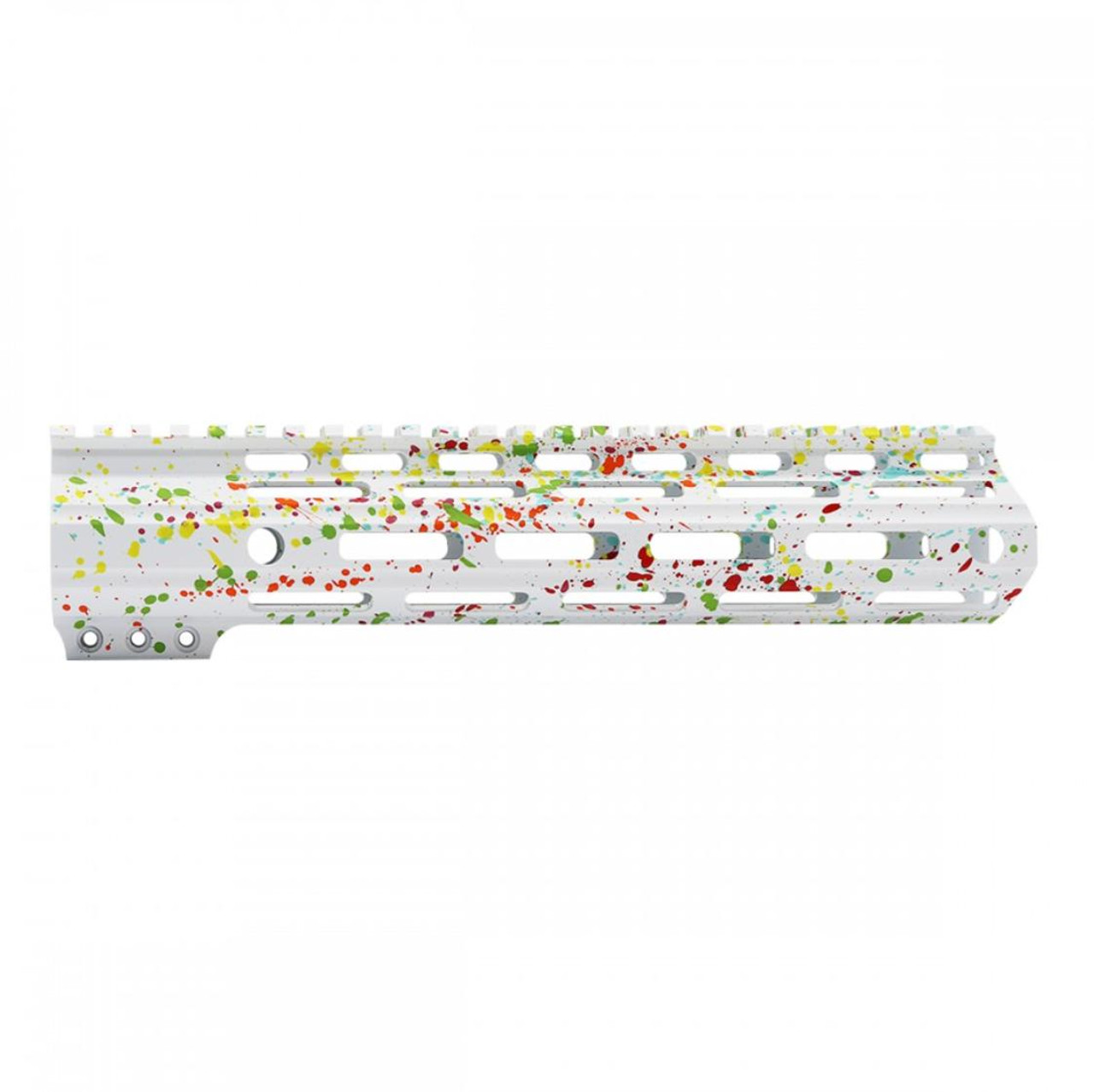 MCS AR-15 5.56 NATO 10.5'' PISTOL KIT - FORGED UPPER WITH 10" Angle Cut Clamp on M-Lok Handguard - CERAKOTE WHI SPLATTER 