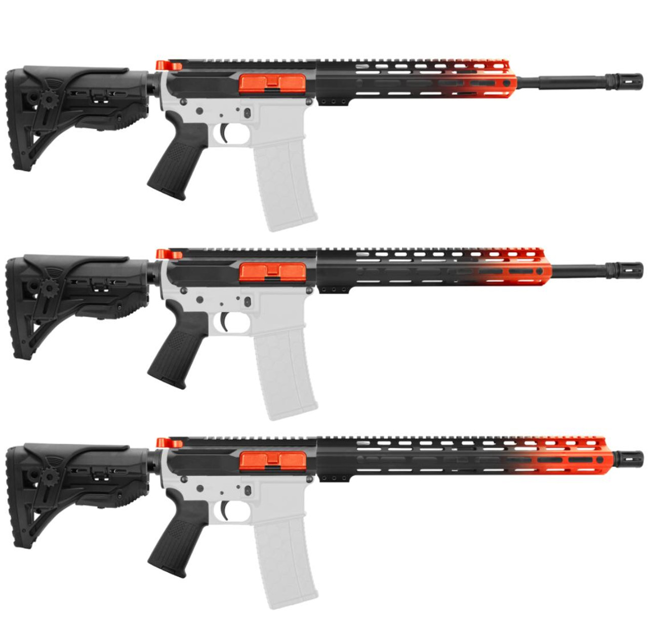 MCS AR-15 5.56 NATO 16" CARBINE KIT WITH M-LOK HANDGUARD LENGTH OPTION - CERAKOTE GRADIENT HUNTER ORANGE - V2 