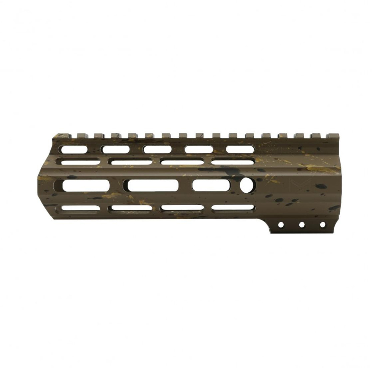 MCS AR-15 5.56 NATO 7.5'' PISTOL KIT - BILLET UPPER WITH 7" Angle Cut Clamp on M-Lok Handguard - CERAKOTE FDE SPLATTER 