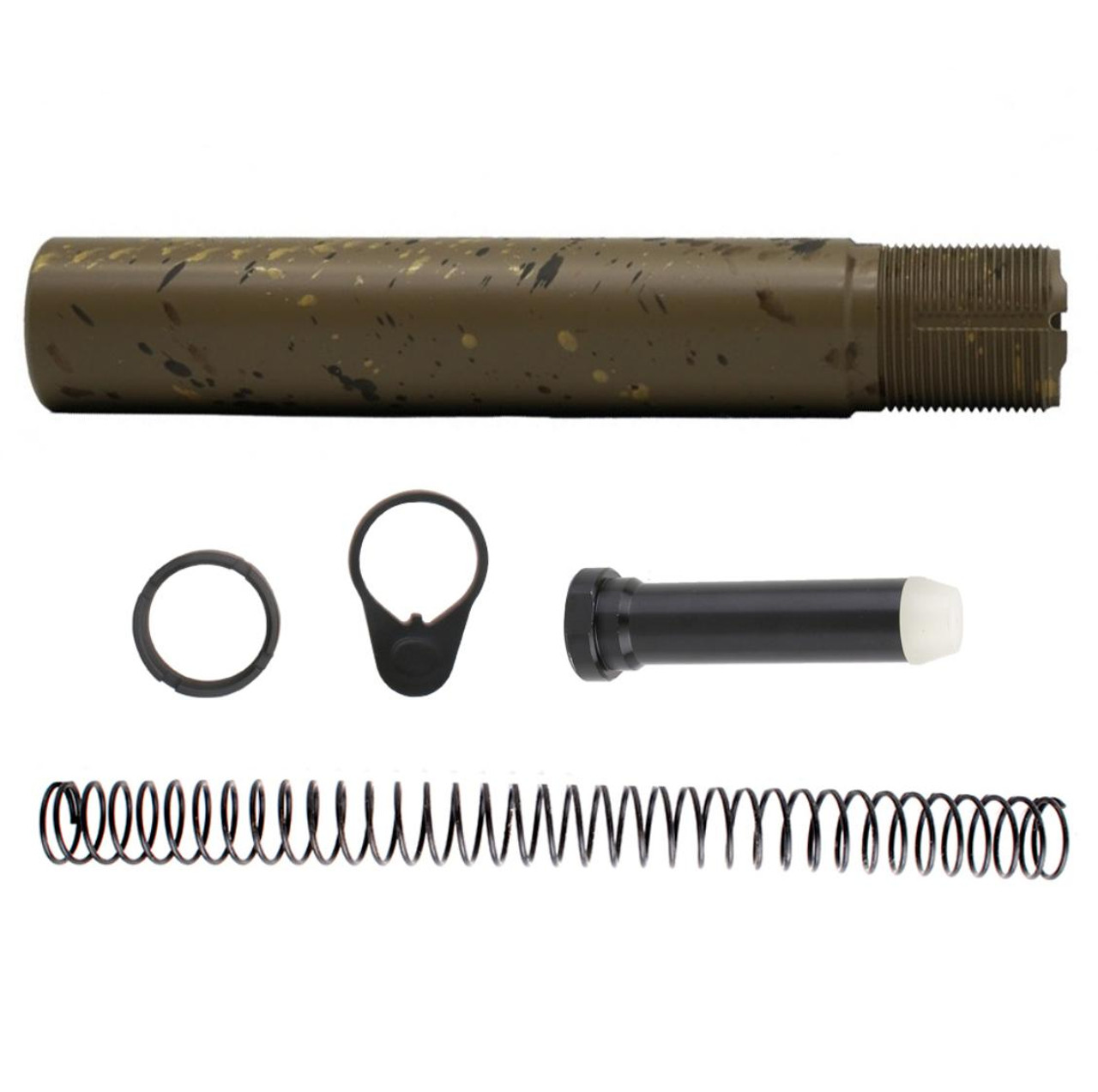 MCS AR-15 5.56 NATO 7.5'' PISTOL KIT - BILLET UPPER WITH 7" Angle Cut Clamp on M-Lok Handguard - CERAKOTE FDE SPLATTER 